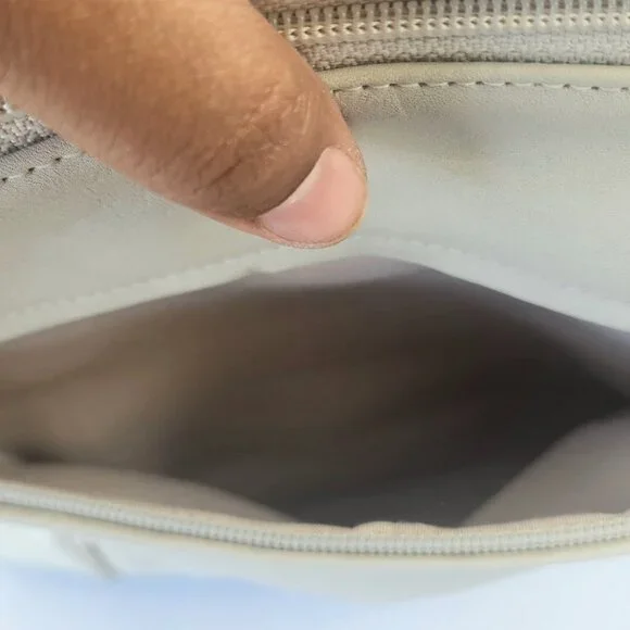 Vintage - Off-white - Genuine Leather Shoulder Bag - Made in Korea - Picture 4 of 12